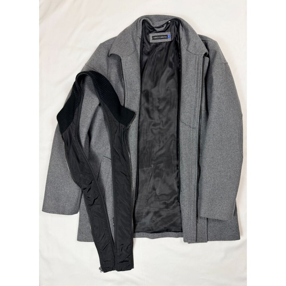 Executive Power | Vince Camuto Melton Car Coat | Old Money Menswear | Medium - Picture 5 of 15